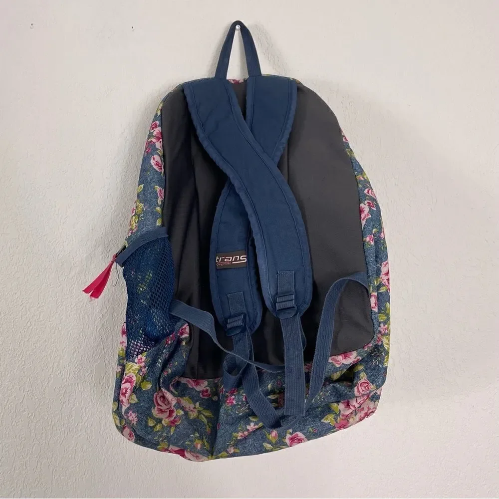 Trans by Jansport Blue with Pink‎ Floral Backpack